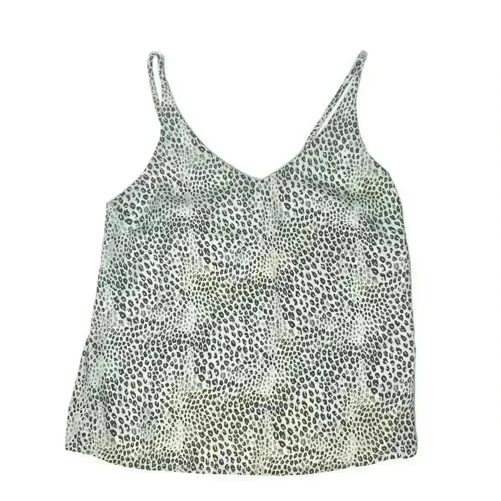 Banana Republic Fac. Leopard Print Camisole XS Multicolor V-Neck Tank Top